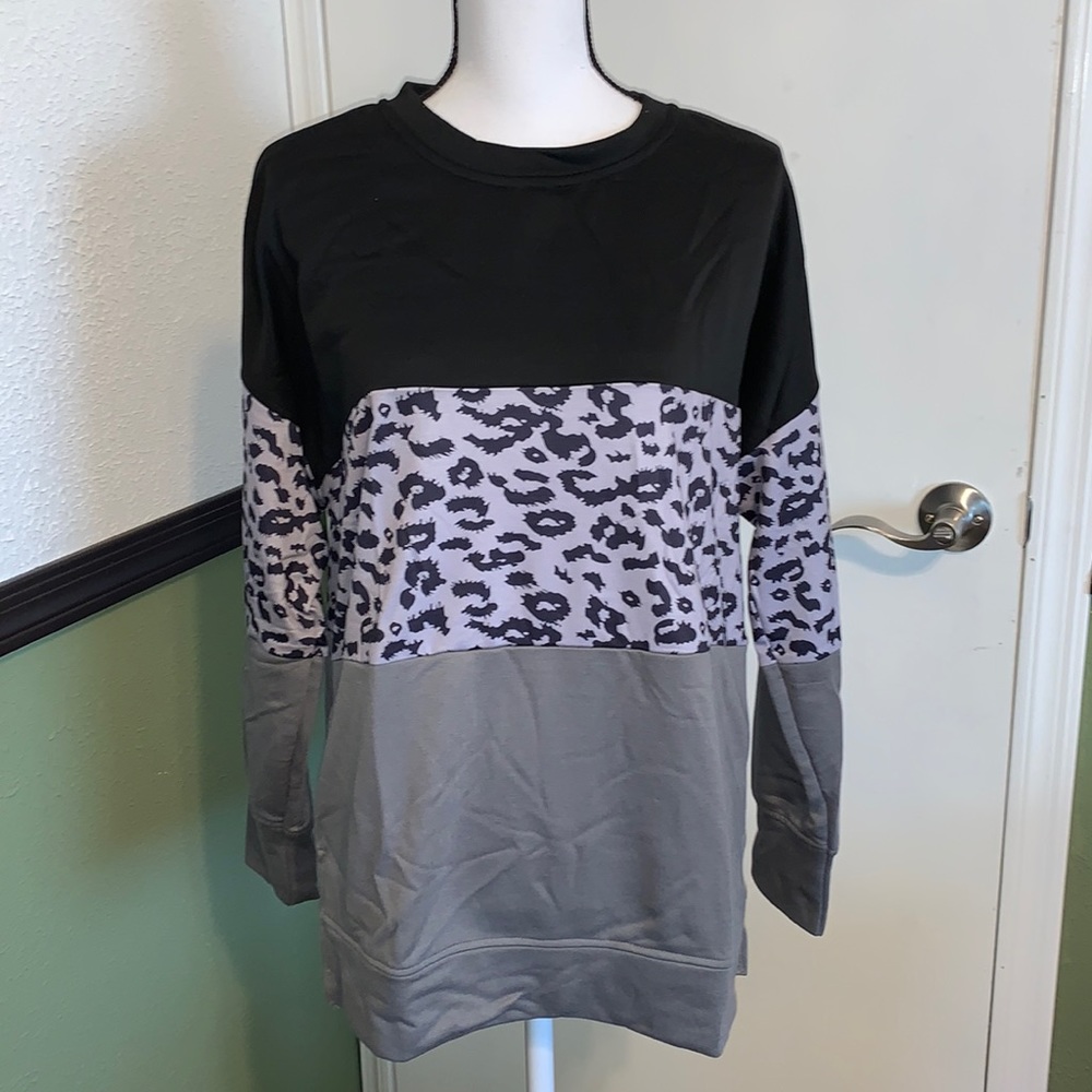 Women’s Crewneck Color Block Sweatshirt Long Sleeve Pullover